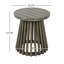 Table d'appoint d'extérieur en bois d'acacia pour le patio, table basse ronde pour la cour arrière, pelouse et balcon