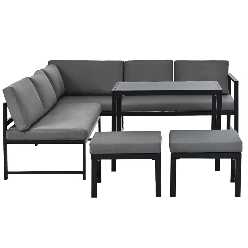 Bardhyle 7 - Person Garden Lounge Set with Cushions