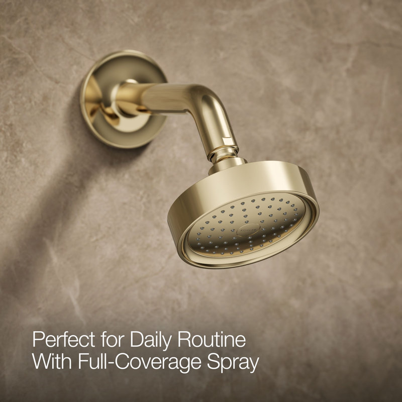 Kohler Purist Rite Temp Showering Kit with Multi-function handshower and slidebar, Vibrant French Gold
