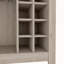 Chariot-bar H 38 po, rangement pour armoires de cuisine ou de salon, avec 8 porte-bouteilles, une tablette centrale avec 1 porte-gobelets, idéal pour ranger les verres