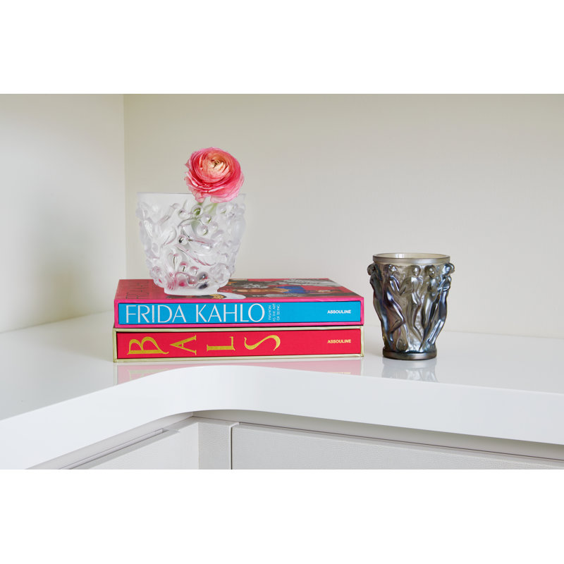 Bacchantes Handmade Crystal Table Vase, 5.75" H x 4.84" W x 4.84" D, Bronze