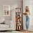 100% Solid Wood 360° Rotating Bookshelf, 5-Tier Round Revolving Book Tower with Wheels, Narrow Rolling Shelf for Small Space, Corner, Bedroom & Office-2103630504