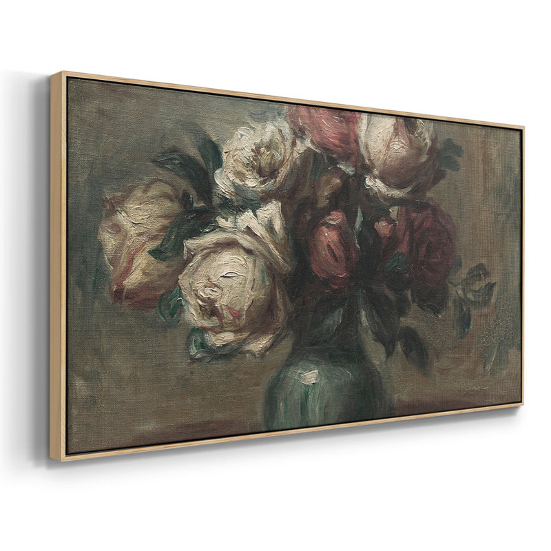 Botanical Series-CDVII- Toile tendue avec châssis tendue, prête à être accrochée, H 21 po x l 41 po, Naturel