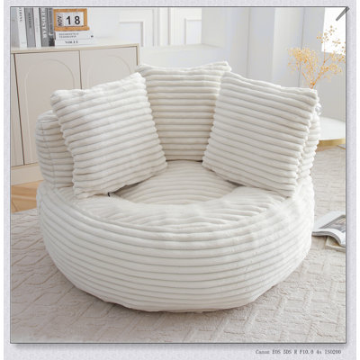 Oversized High Back Bean Bag Couch For Adults And Kids, Corduroy Fabric Large Chair With Filler, Stuffed Big Accent Sofa Lounge Floor Sofa For Gaming, Reading, Living Room, Bedroom, Office