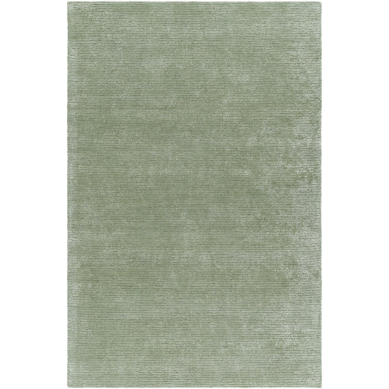 Tapis vert en viscose / laine touffeté à la main Cadience, Rectangle 12 pi x 15 pi