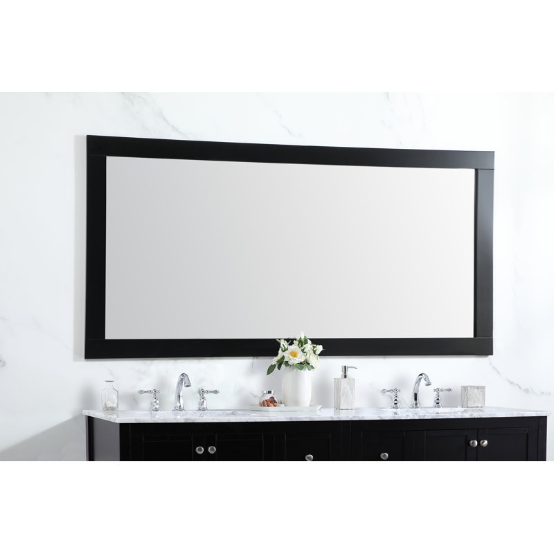 Miroir d'appoint Rosenow, Noir, H 36 po X l 60 po
