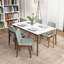 Chaise d'appoint rembourrée en bois massif Halladay-1724291165