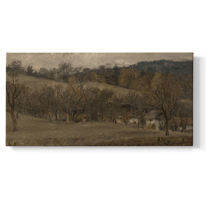 Série paysage - DCCLVII - Toile tendue avec châssis tendue, prête à être accrochée, H 17 po x l 33 po