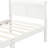 Solid Wood Twin Bed Frame - White With Head/ Support Size Platform Headboard/