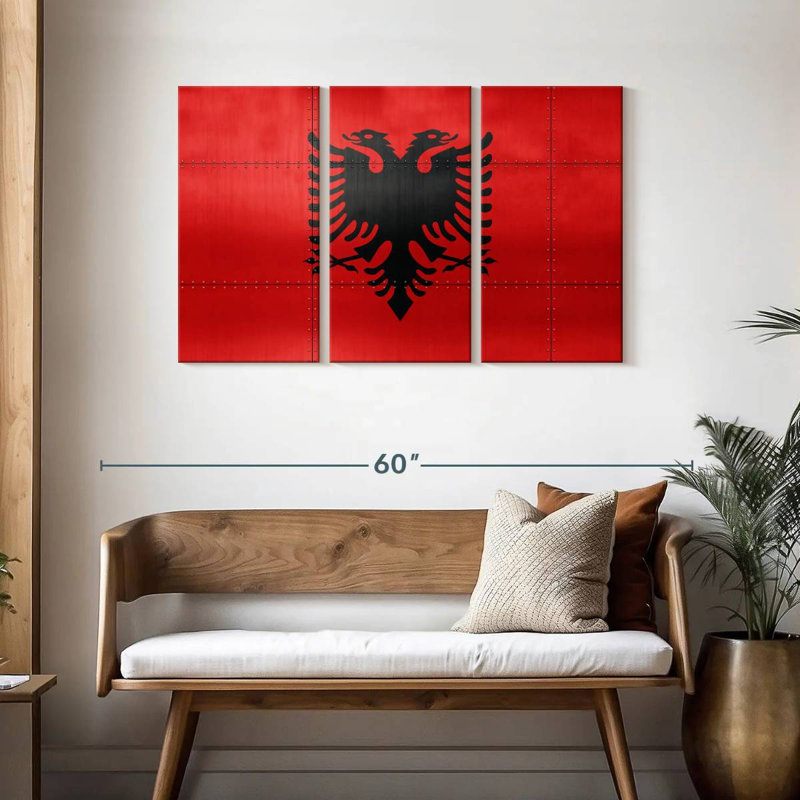 Drapeau de l'Albanie Borges, H 28 po x l 45 po