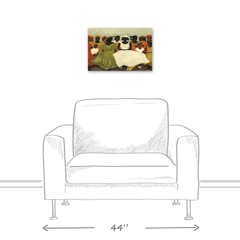 «Women In Pews» sur toile, H 12 po x l 18 po x P 1,25 po