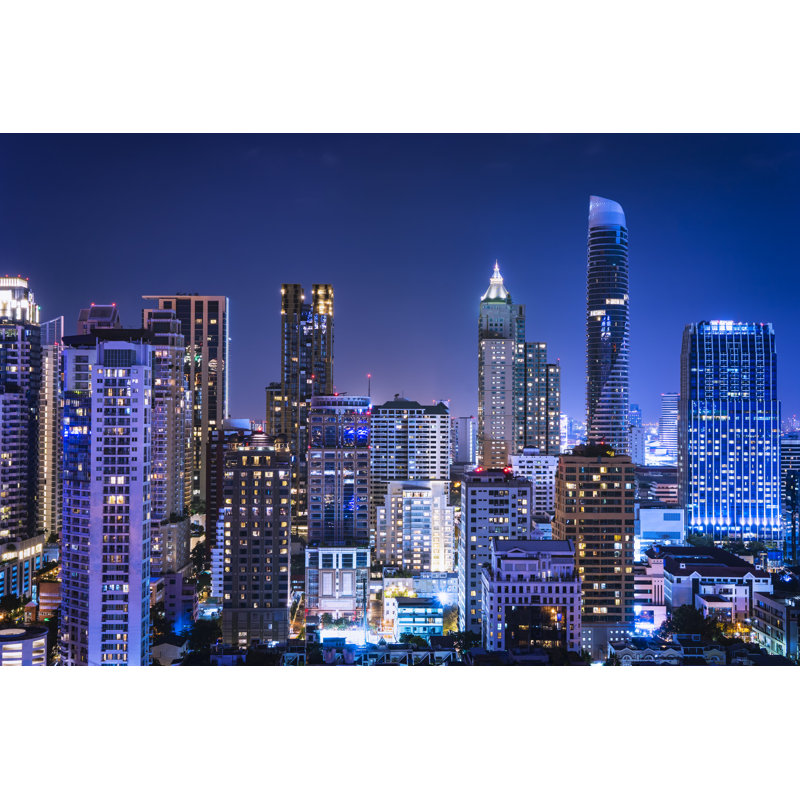 Quast Night Cityscape by Bank215 - Wrapped Canvas Print, 30cm H x 46cm W 3.8cm D