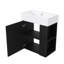 Meuble-lavabo mural de 21,6 po avec lavabo encastré en céramique-577132495