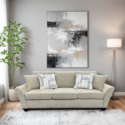Columbia Microfiber Sofa, Cream