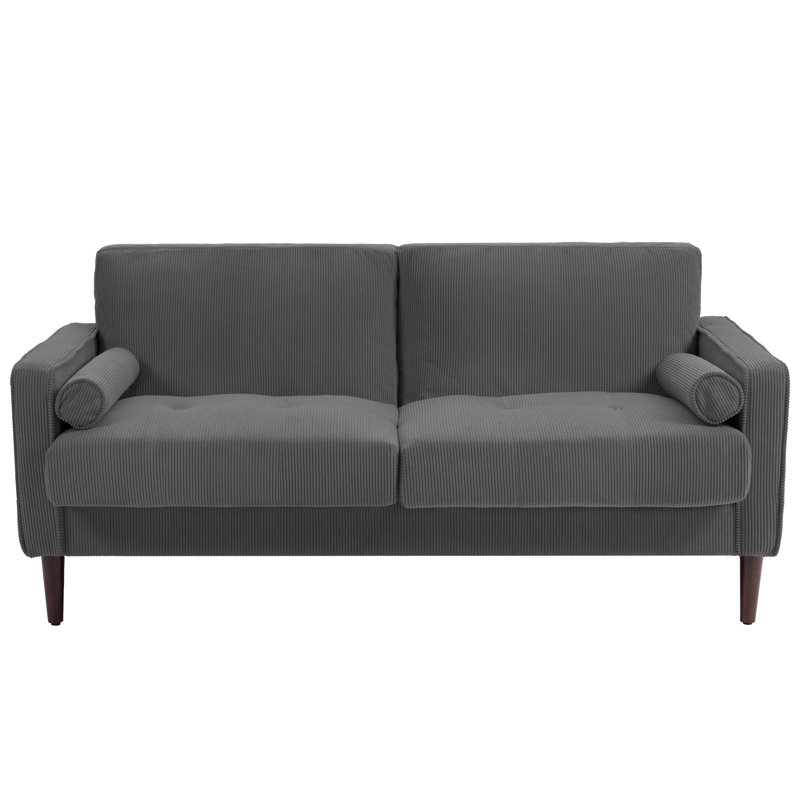 Carmelinda 157Cm Square Arms Sofa, Grey