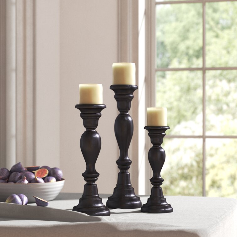 3 Piece Candlestick Set - Gold