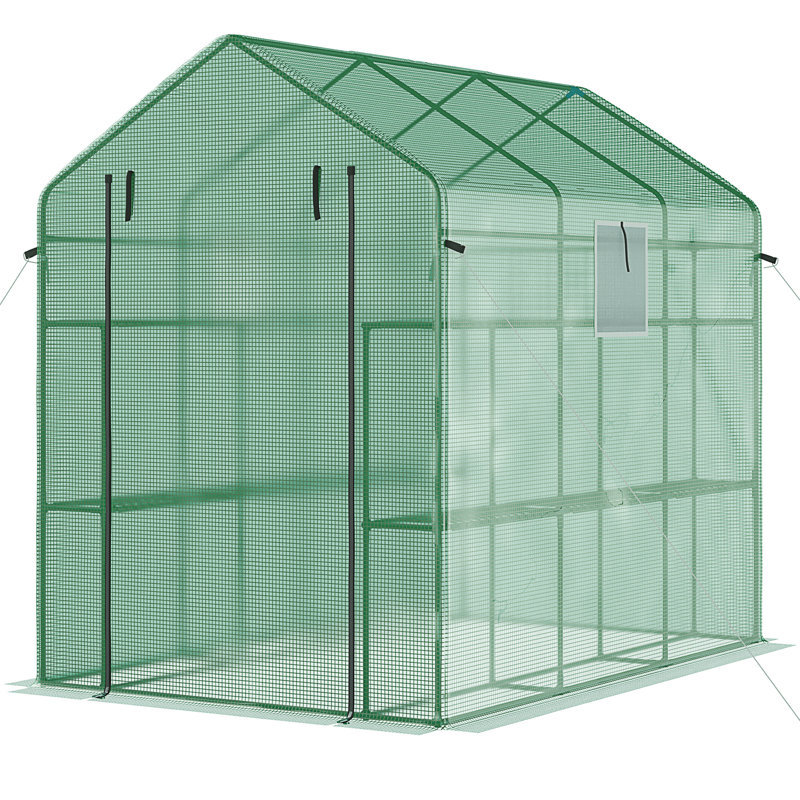 Serre avec porte en filet et fenêtres Outsunny 7 pi x 5 pi x 6 pi Outsunny