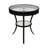 Accent Side End Table, 23 Inch Round Glass Top W Shelf, Black Metal
