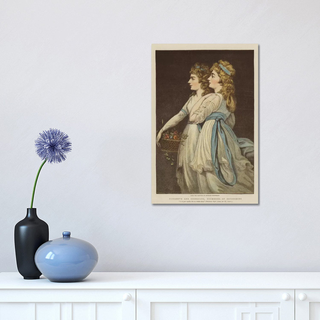 Elizabeth And Georgiana, Duchesses Of Devonshire by Angelica Kauffmann - Wrapped Canvas Painting