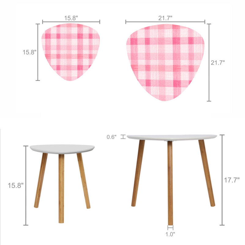 Ensemble de 2 tables basses gigognes Triangle