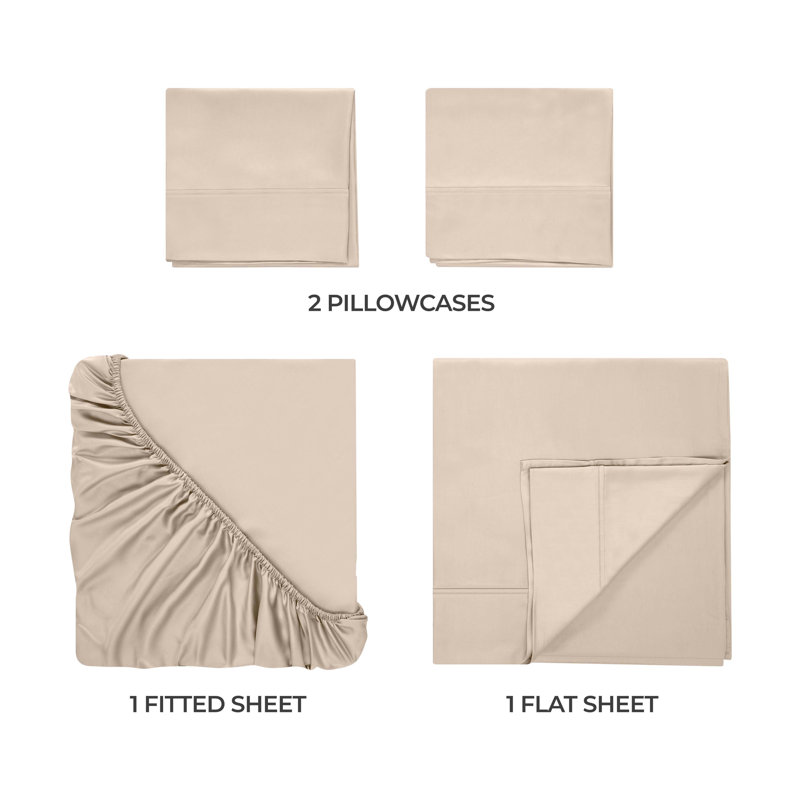 Superior 400 Thread Count Premium Combed Egyptian Cotton Sateen Sheet Set, Sage, Twin XL Sheet Set