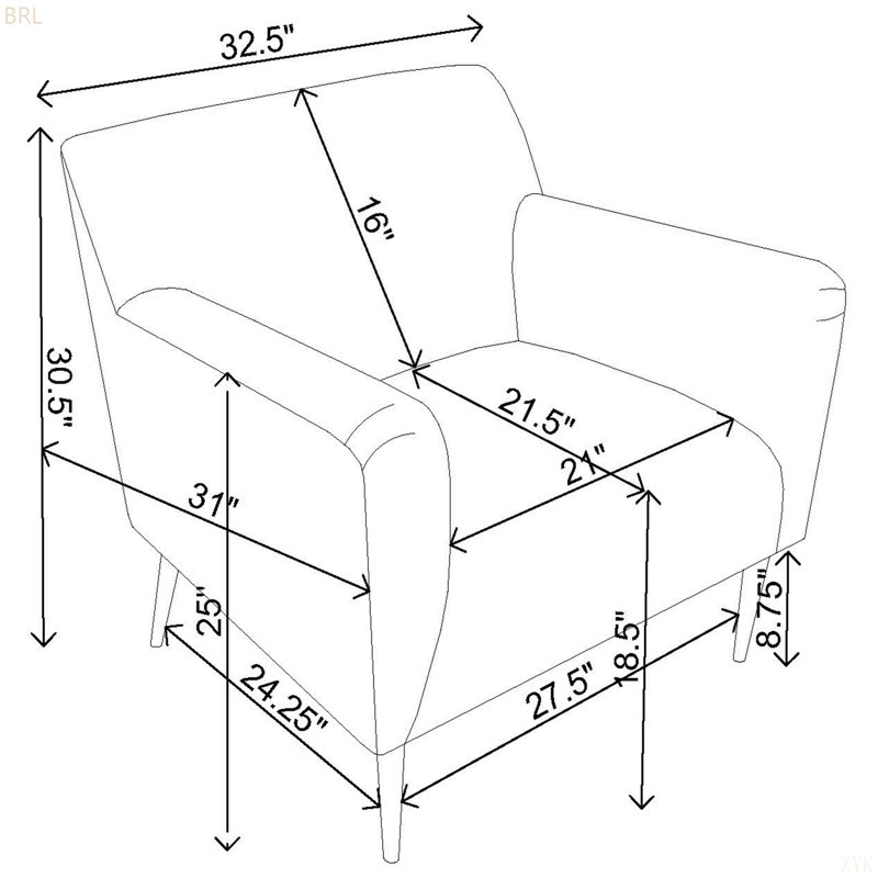 Fauteuil d'appoint Darlene