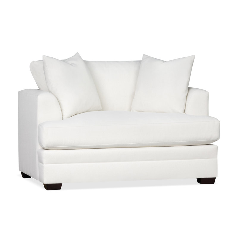 Chaise et demi rembourrée Edan, Beige Macarena
