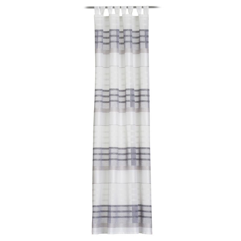 Taylor Semi Sheer Curtain Single Panel, Blue