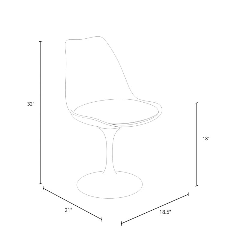 Upholstered Dining Chair, Gray Faux Leather