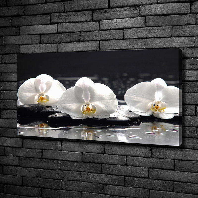 Orchid - No Frame Print on Glass, 50cm H x 100cm W x 2cm D, Canvas