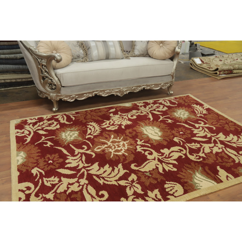 Tapis rouge à motif floral All-Over 6x8