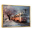 «Orange Train Charm In Winter», reproduction sur toile-97089700-97089701