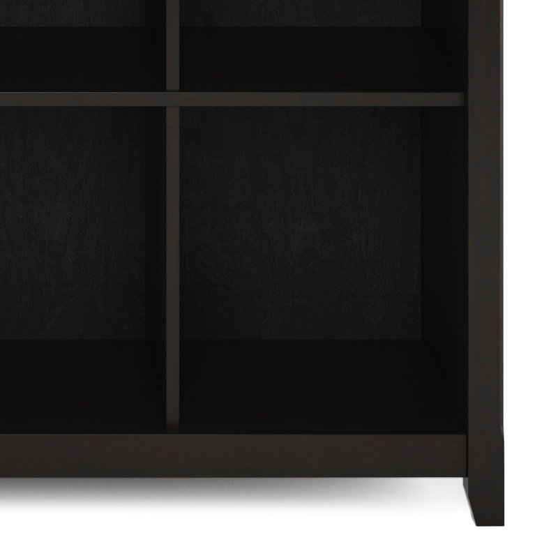 Hickory Brown 57" Solid Wood 12-Cube Storage Bookcase