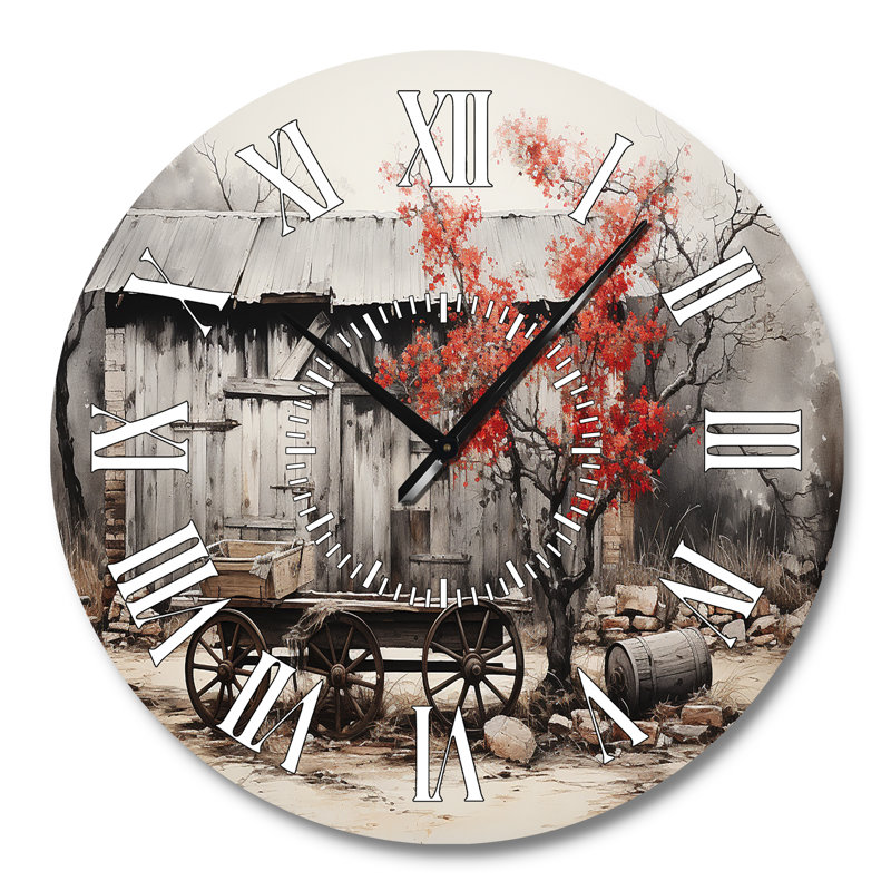 Horloge murale grange rustique Elegance I, Grand