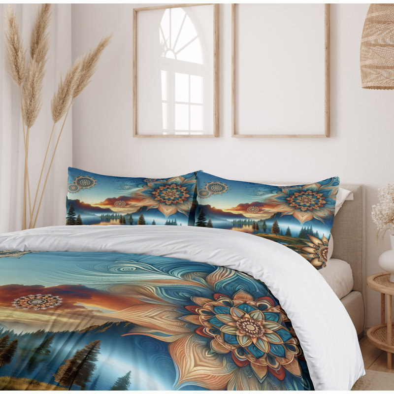 Mountain Duvet Cover, California King Duvet Cover + 2 Standard Shams