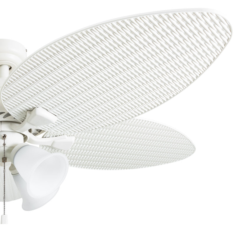 Palm Valley 52" Tropical Ceiling Fan, White