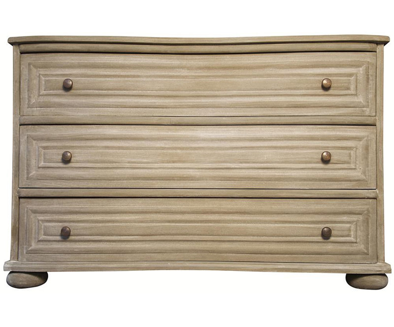 Lauren Mid-Century Mahogany 3-Drawer Dresser in Weathered Brown