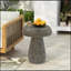 Table d'appoint à champignon MGO, texture semblable au bois, couleur naturelle