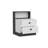 Modern Nightstand with Numerous Shelves, Anthracite & White | 100% Melamine Coated Particle Board, 24.4 x 24.4 x 16.5 inches | Wall-Mountable, PVC Edgebanding, Elegant Design for Stylish Bedrooms & Living Spaces