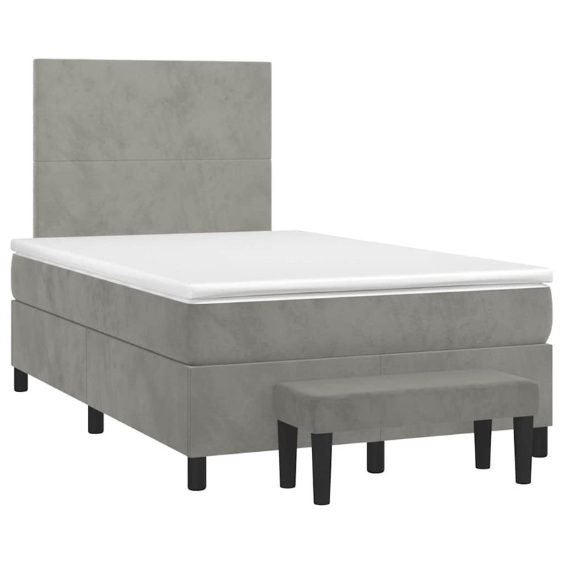 Appuie-tête réglables en velours gris clair Vidaxl, Gris clair