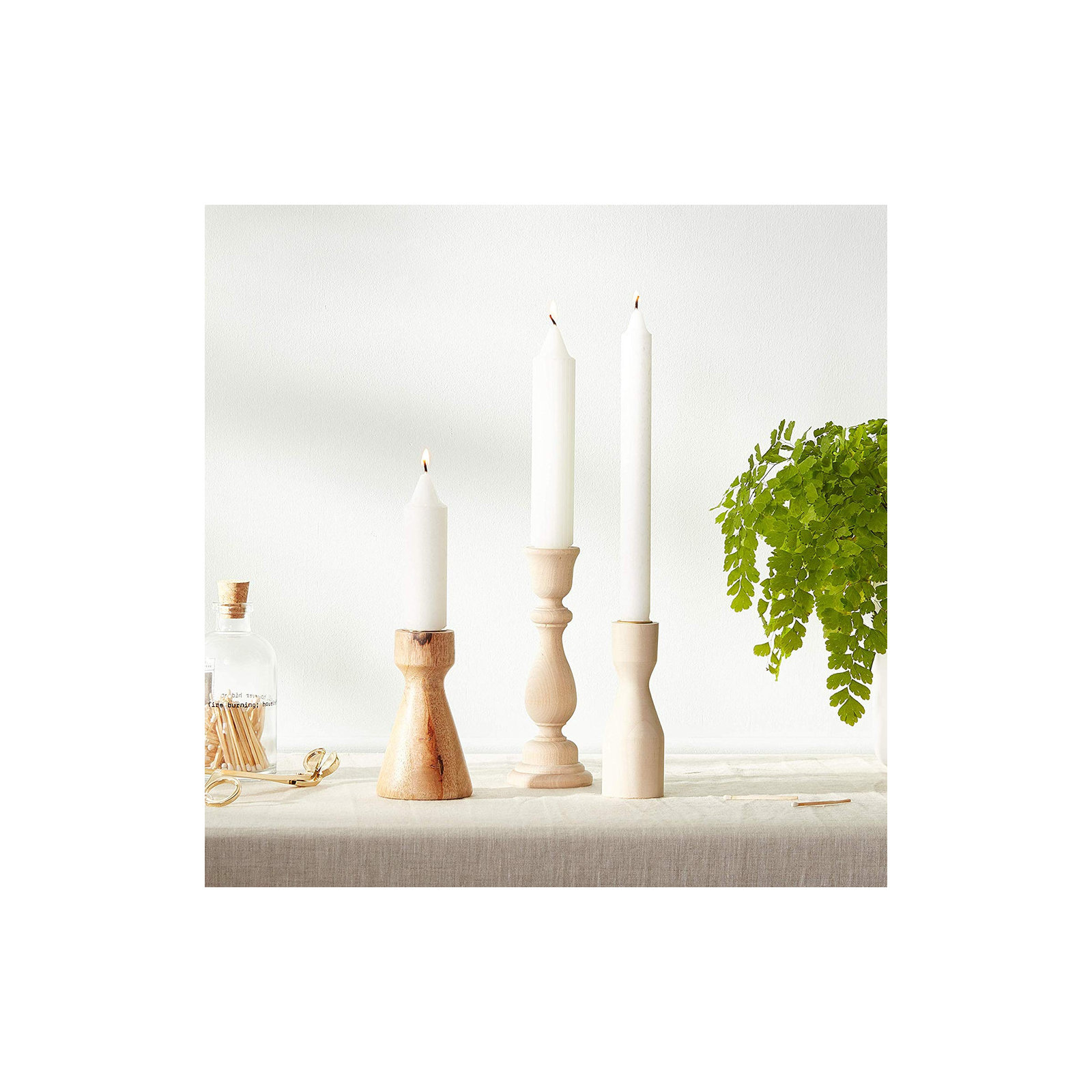 Unscented Taper Candle, White
