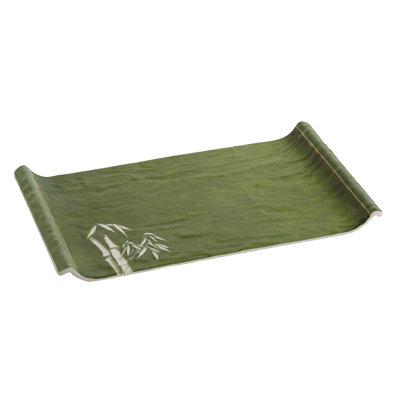 Plateau rectangulaire en bambou de style bambou