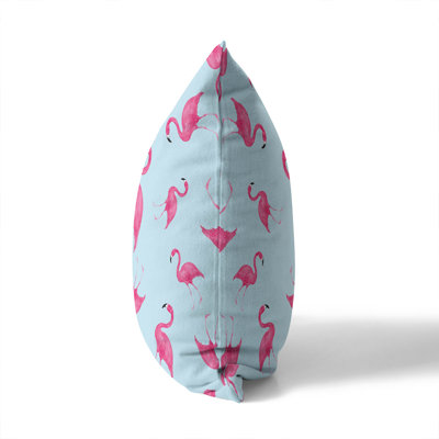 Summer Flamingo Outdoor Pillow