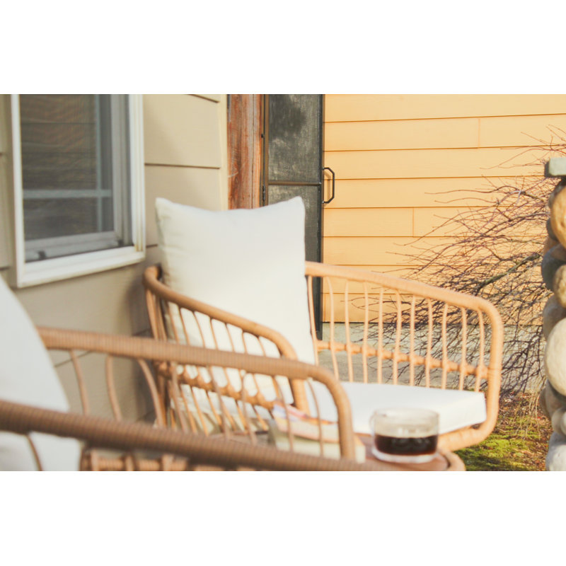 Belulah Wicker/Rattan 2 - Person Seating Group with Cushions