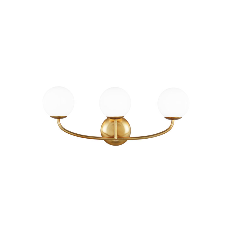 Alain 3 - Light Dimmable Vanity Light, Burnished Brass
