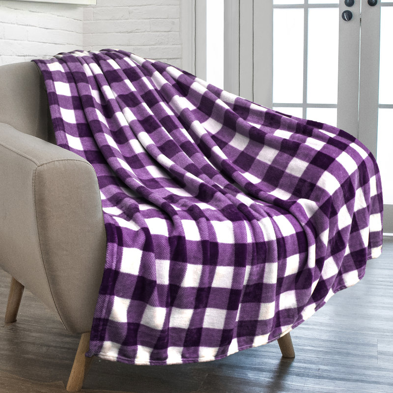 Couverture super douce et confortable, 60 po x 80 po, Mauve