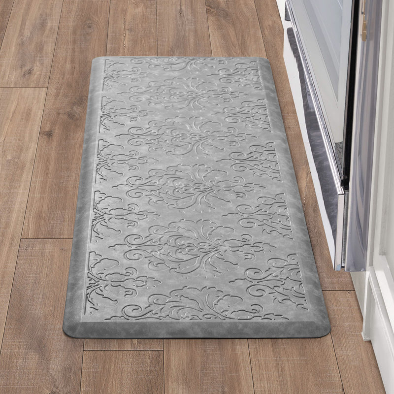 Embossed Soothing Comfort Anti-Fatigue Mat, Light Gray, Rectangle 1'5.5" x 4'
