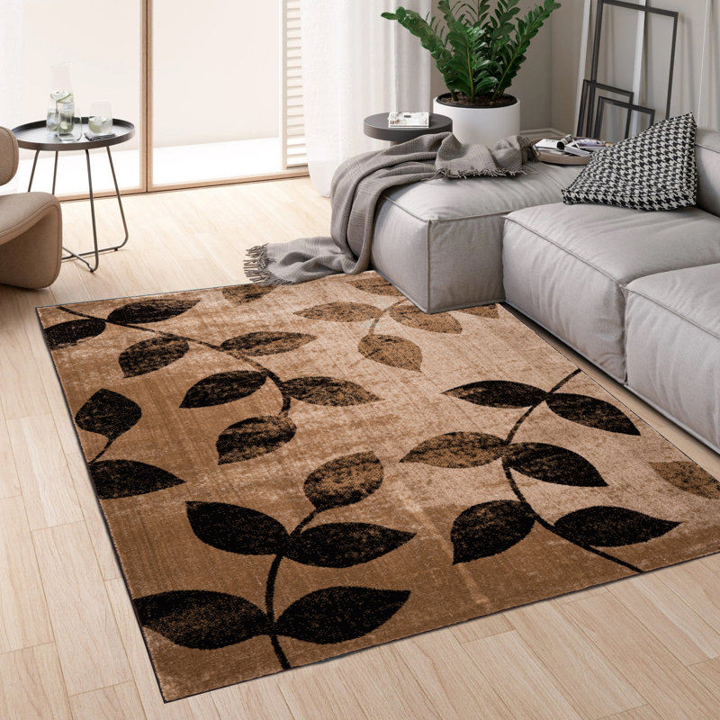 Abstract Area Rug, Green, Rectangle 160 x 230 cm