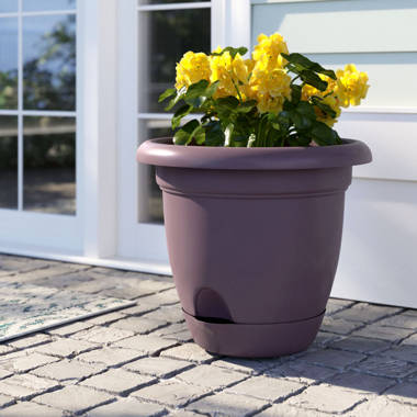 Rim Self-Watering Planter - 22 - Weathered Terracotta | Crescent Garden