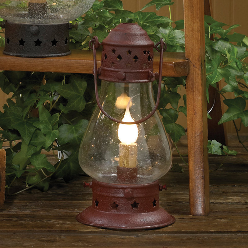 Lampe de table en métal Jaali, Rouge
